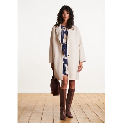 Manteau mi-long en lainage LA FEE MARABOUTEE