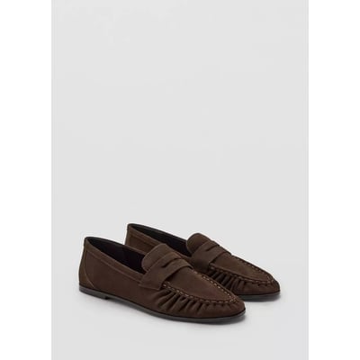 Mocassins suède détail en forme de masque MANGO TEEN
