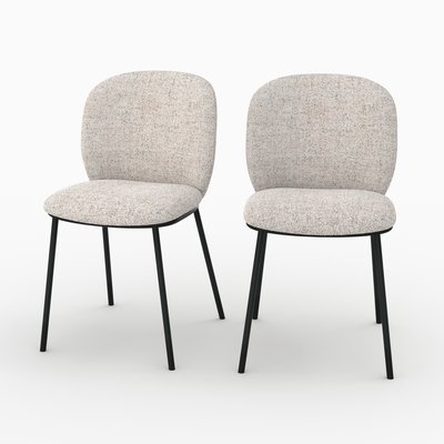 Lot de 2 chaises en tissu chiné - ADÈLE RENDEZ-VOUS DÉCO