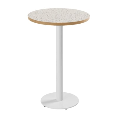 Table haute ronde Ø60 cm en aggloméré avec revêtement mélaminé, RIVOLI OVIALA