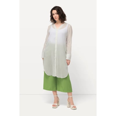 Blouse longue à tissu texturé. Ligne A avec ULLA POPKEN