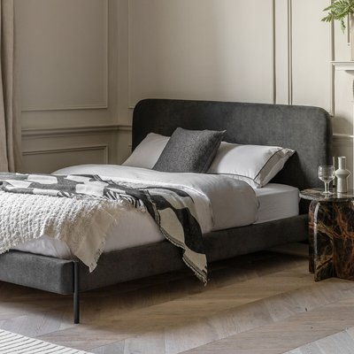 Davis Soft Weave Curve Bed with Metal Legs SO'HOME