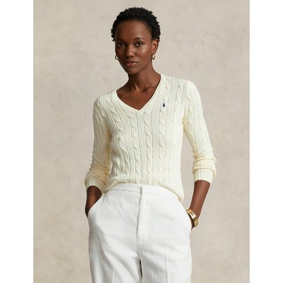 Pull col V maille torsadée KIMBERLEY POLO RALPH LAUREN