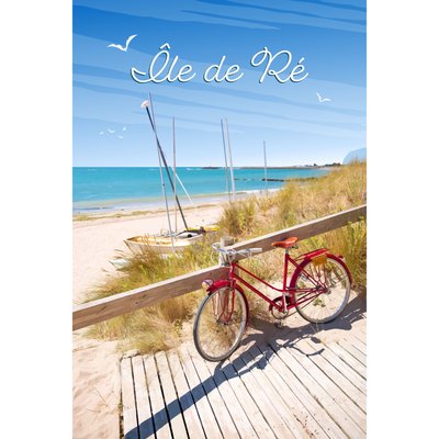 Tableau Mural Encadré Illustration Balade Vélo CEANOTHE