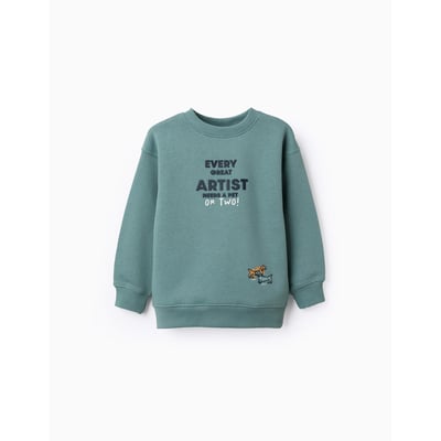 Sweat en coton peigné avec imprimé en relief ZIPPY