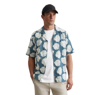 Chemise à manches courtes regular en lin et en coton bio MARC O'POLO