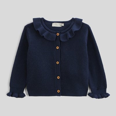 Cardigan tricot col fantaisie uni en coton BOUT'CHOU
