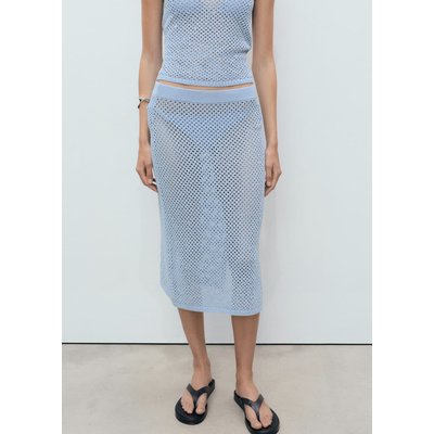 Jupe maille détail strass MANGO
