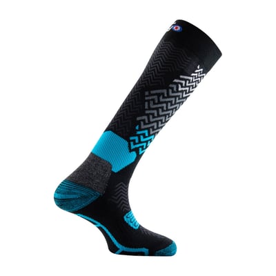 Mi-bas Ski tricot 3D en laine et soie haute performance ALVEOL TECH 3 THYO