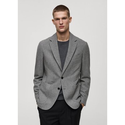 Veste laine slim-fit micro pied-de-poule MANGO MAN