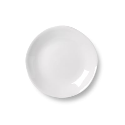 Soucoupe Affamée Porcelaine Blanc Brillant Diam 13 cm TSE ET TSE ASSOCIÉES
