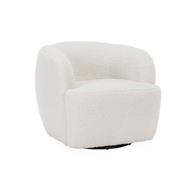 Fauteuil pivotant métal et bouclette LAYA SWEEEK