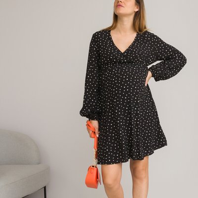 Vestido de embarazo, forma de pico cruzado LA REDOUTE COLLECTIONS