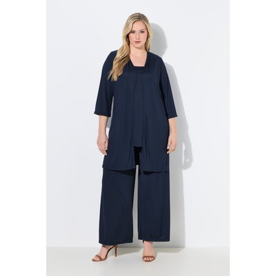 Gilet long en jersey côtelé. Coupe ouverte ULLA POPKEN