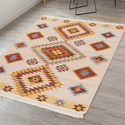 Tapis salon et chambre tissé en coton motif berbère ETERNAL 5 UN AMOUR DE TAPIS