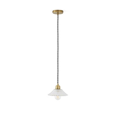 Hängeleuchte Iloa, Messing und Rillenglas, Ø 19,3 cm LA REDOUTE INTERIEURS