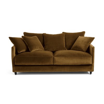 Canapé compact convertible velours, Lazare AM.PM
