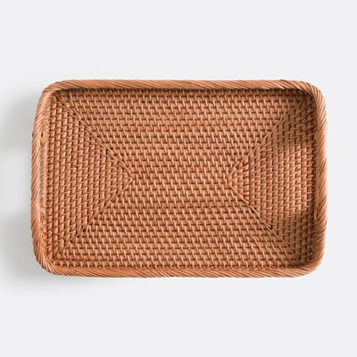 Plateau rectangulaire en rotin tressé, Taran LA REDOUTE INTERIEURS