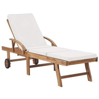 Chaise longue réglable avec coussin HOME MAISON