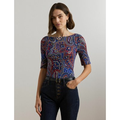 Printed short-sleeved boat neck T-shirt LAUREN RALPH LAUREN