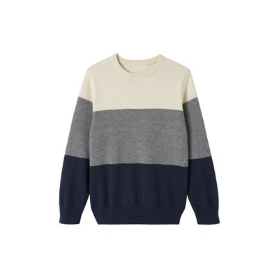 Pull colorblock maille fantaisie VERTBAUDET