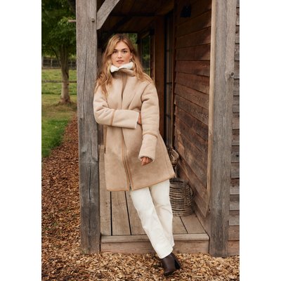 Manteau long en suédine LOLALIZA