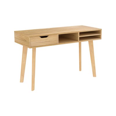 Bureau 1 tiroir et 3 niches en bois - MOKA RENDEZ-VOUS DÉCO
