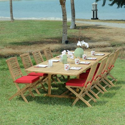 Salon de jardin teck massif Antalya, 8 places TECK ATTITUDE