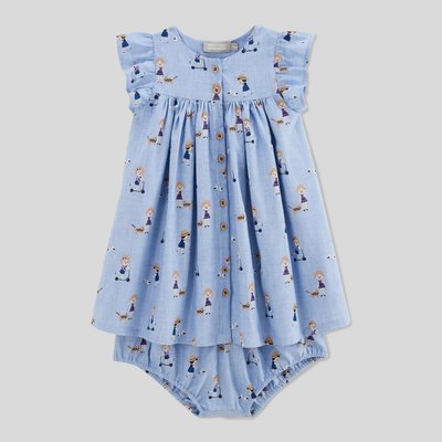 Robe avec bloomer imprimés en coton BIO GOTS BOUT'CHOU