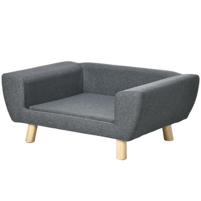 Lit canapé chien chat design scandinave + coussin fourni polyester PAWHUT