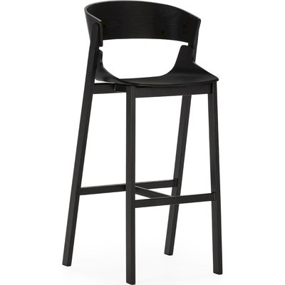Tabouret haut design  assise bois et structure métal élégant RECOLLECTION