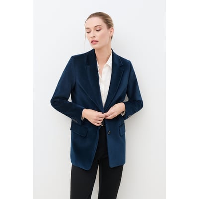 Veste droite col tailleur VOLTIGEVELOURS CAROLL