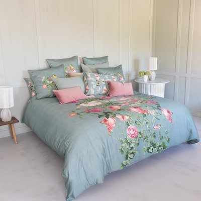 Housse de couette satin de coton 120 fils ROSERAIE GARNIER-THIEBAUT