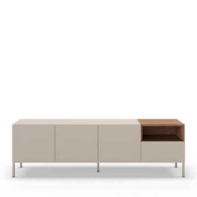 Meuble TV 3 portes 1 tiroir en bois et métal L180cm - Quenor DRAWER