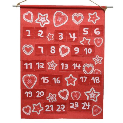 Calendrier de l'Avent rouge à suspendre PIER IMPORT