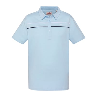 Jersey polo shirt with contrasting trim SCHOTT
