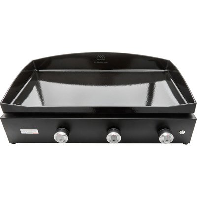 Plancha gaz Pure 375 Noir 3 brûleurs à poser, 75x40 cm LE MARQUIER