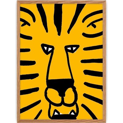 Tableau bois, cadre , tigre, Picture RECOLLECTION