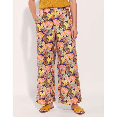 Pantalon large coton lin taille haute AMELIA LA FIANCÉE