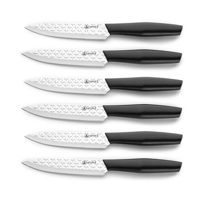 Set de 6 couteaux à steak en acier noir - "Nova" LAGUIOLE CUISSON
