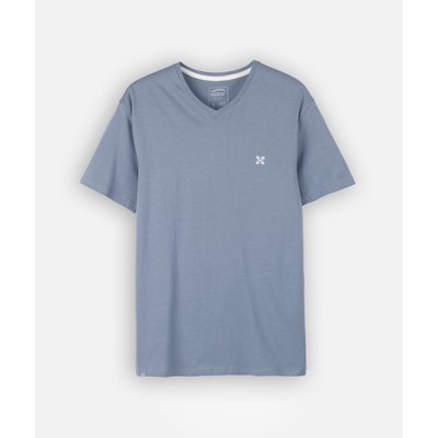 Tee-shirt uni col V 4flo brodé TIVE OXBOW