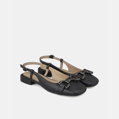 Chaussures plates en cuir avec boucle ALMA EN PENA