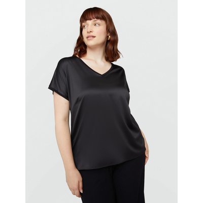 T-shirt avec devant en satin et dos en jersey FIORELLA RUBINO
