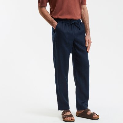 Linen Straight Trousers LA REDOUTE COLLECTIONS