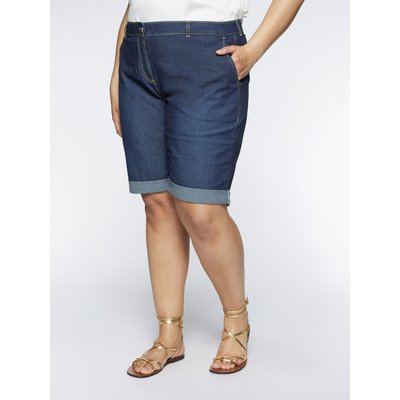 Pantalon court en denim avec surpiqûres contrastées FIORELLA RUBINO