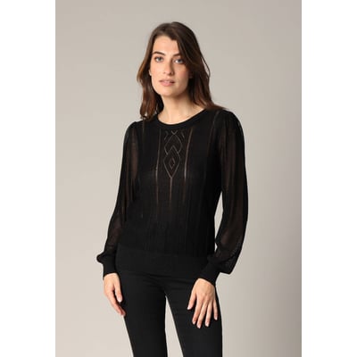 Pull ajouré avec détails transparents NESSIA DEELUXE