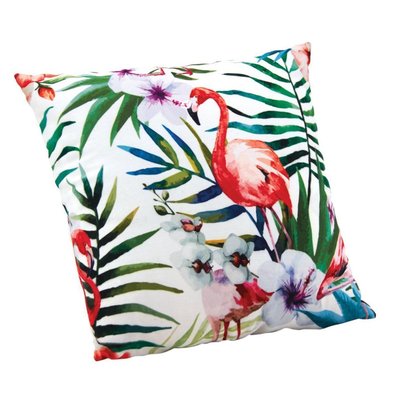 Coussin déhoussable motif flamant rose AUBRY GASPARD