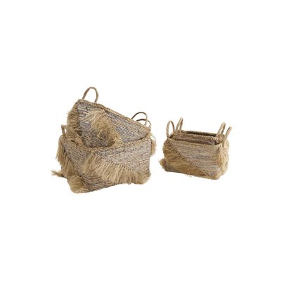 Corbeilles de rangement rectangulaires avec franges AUBRY GASPARD