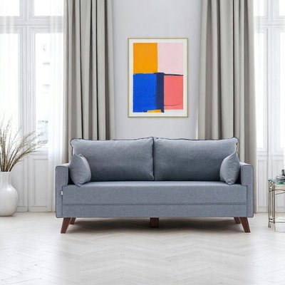Canapé 2 places bleu gris - dos droit SPLIT PIER IMPORT