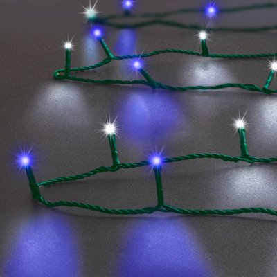 Guirlande de Noël extérieur 2000 LED blanc froid bleu 50m FEERIC LIGHTS & CHRISTMAS